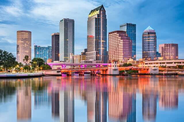 Tampa city sea view
