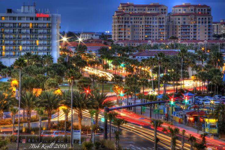 night view, clearwater
